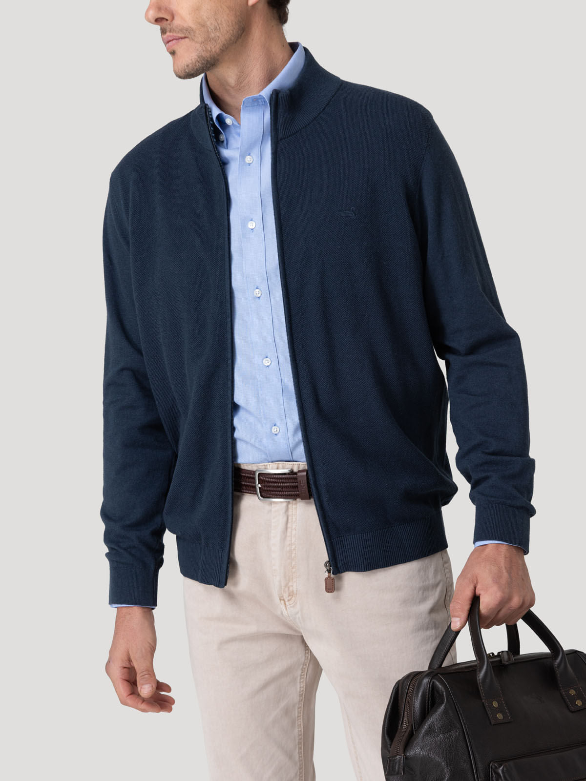Saco F/Z H Bilbao Full Classic Navy Hombre 4