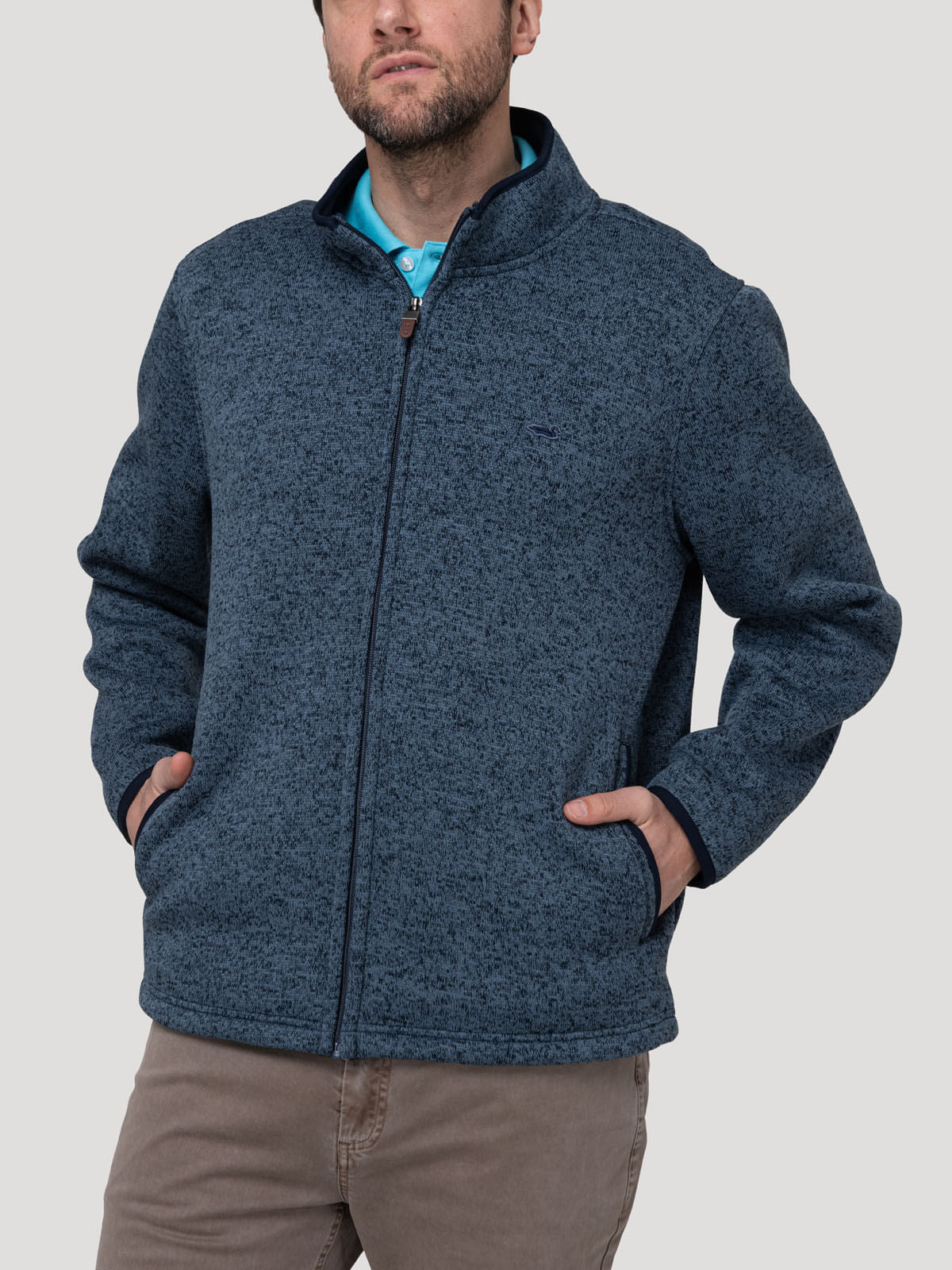 Saco Fleece F/Z H Arizona Classic Navy Hombre 4