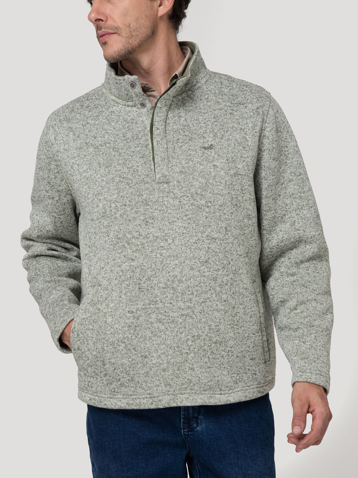 Saco Fleece H/Z H Ariz Half Tea Olive Hombre 4