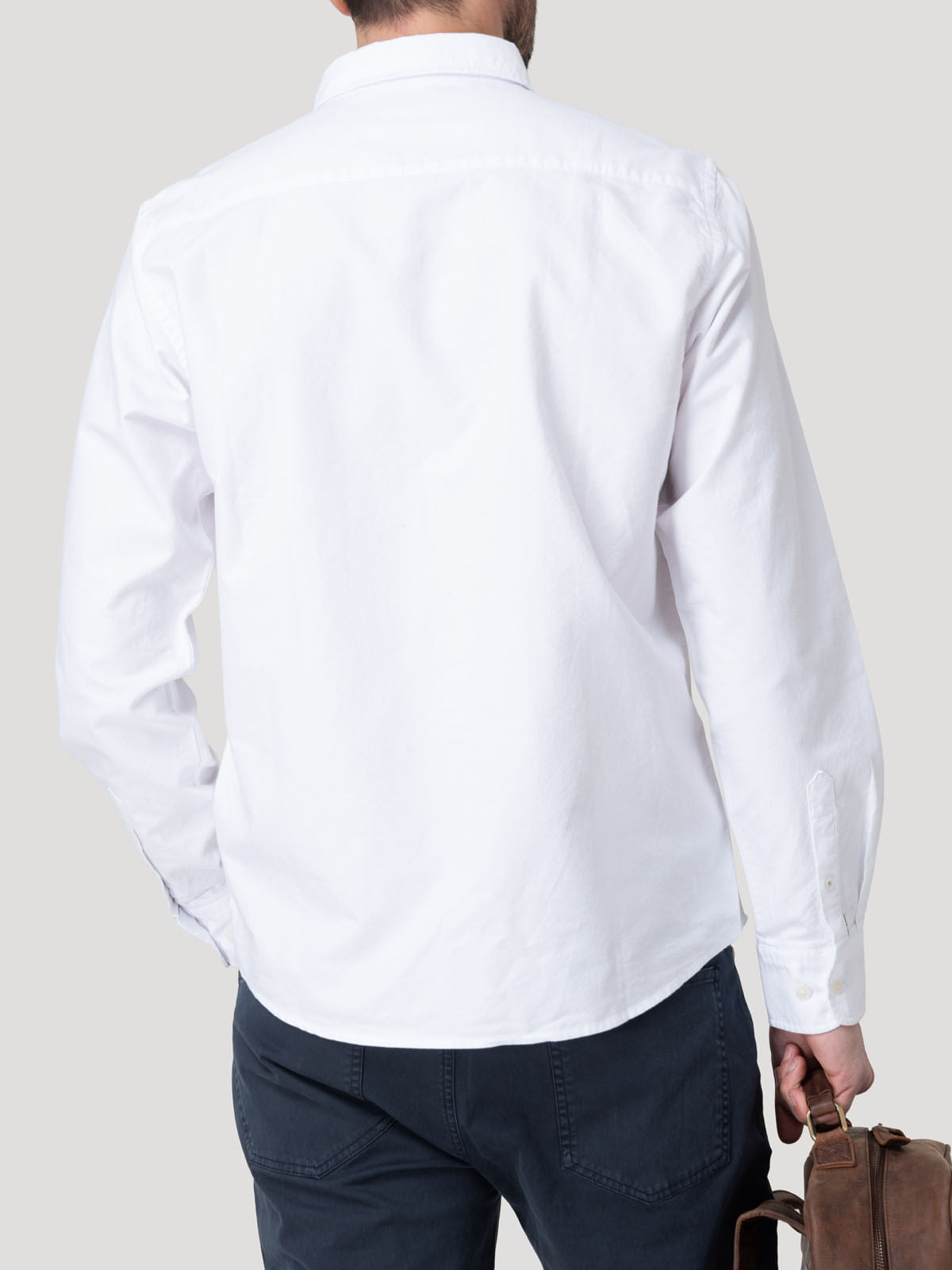 Camisa M/L H Oxford White Hombre 5