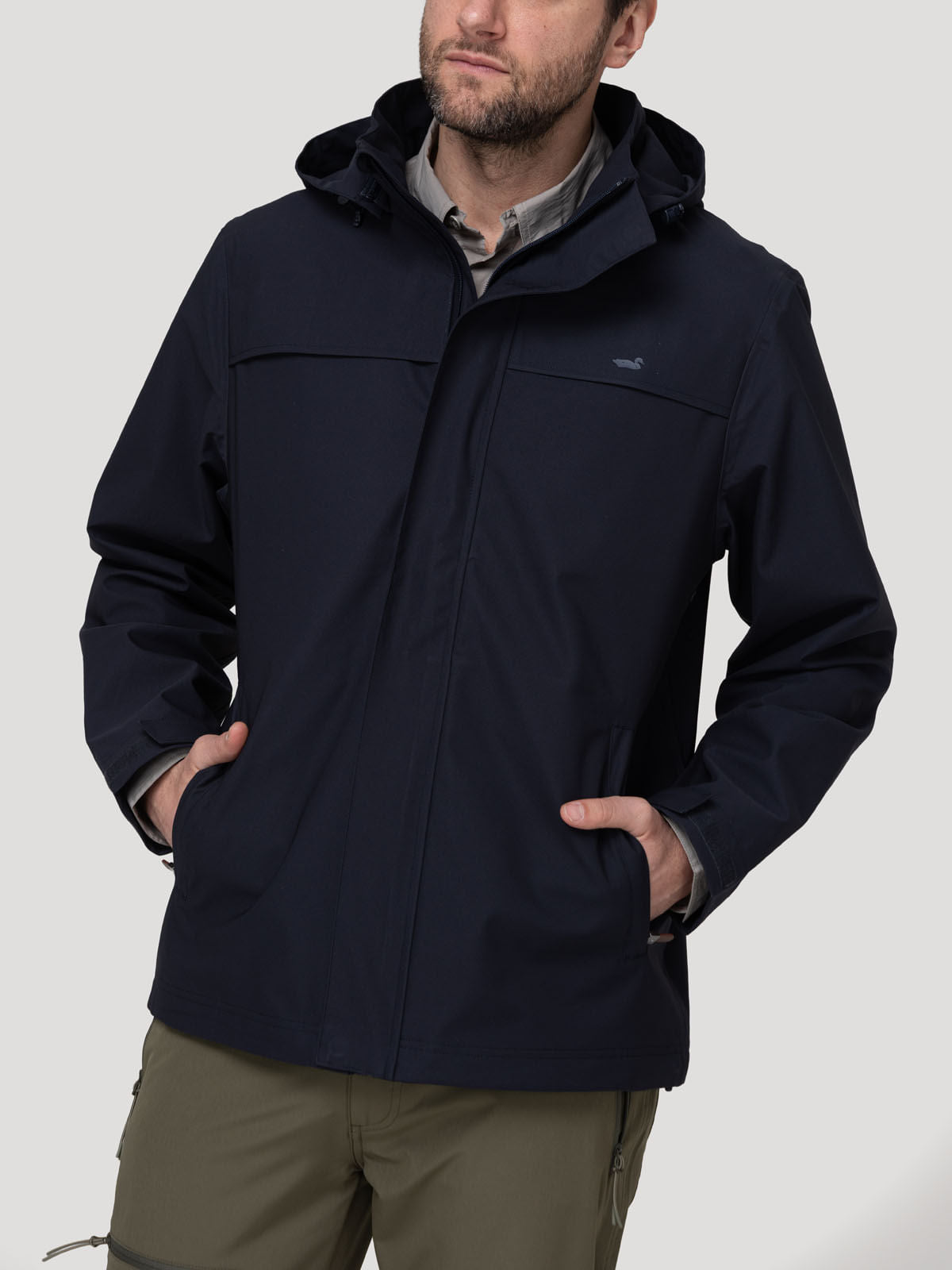 Parka Impermeable Corta H Rain Navy Hombre 4