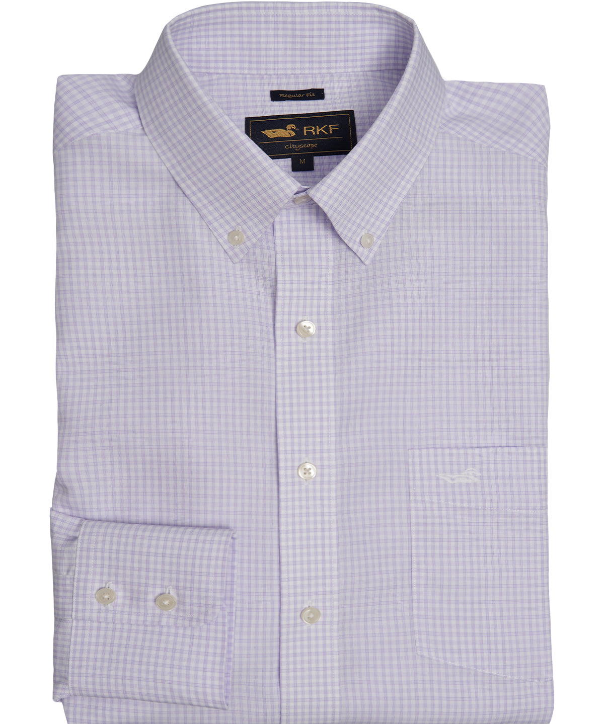 Camisa M/L H 'Wrinkle Free' Bisquare Lavendula Hombre 1
