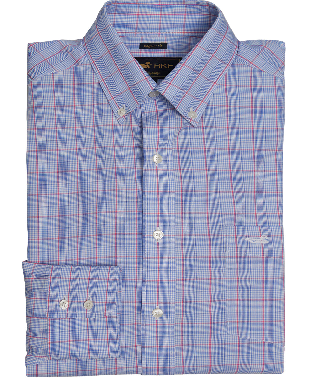 Camisa M/L H 'Wrinkle Free' Square Pink Hombre 1