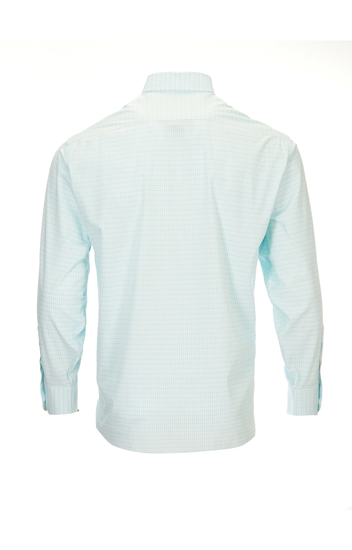Camisa M/L WF H 'Travel' Minisquare Aqua Hombre 3