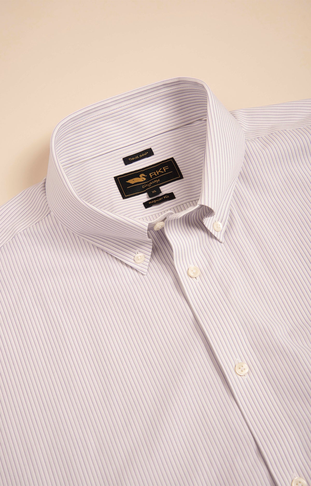 Camisa M/L WF H 'Travel' Ministripe Dawn Purple Hombre 3
