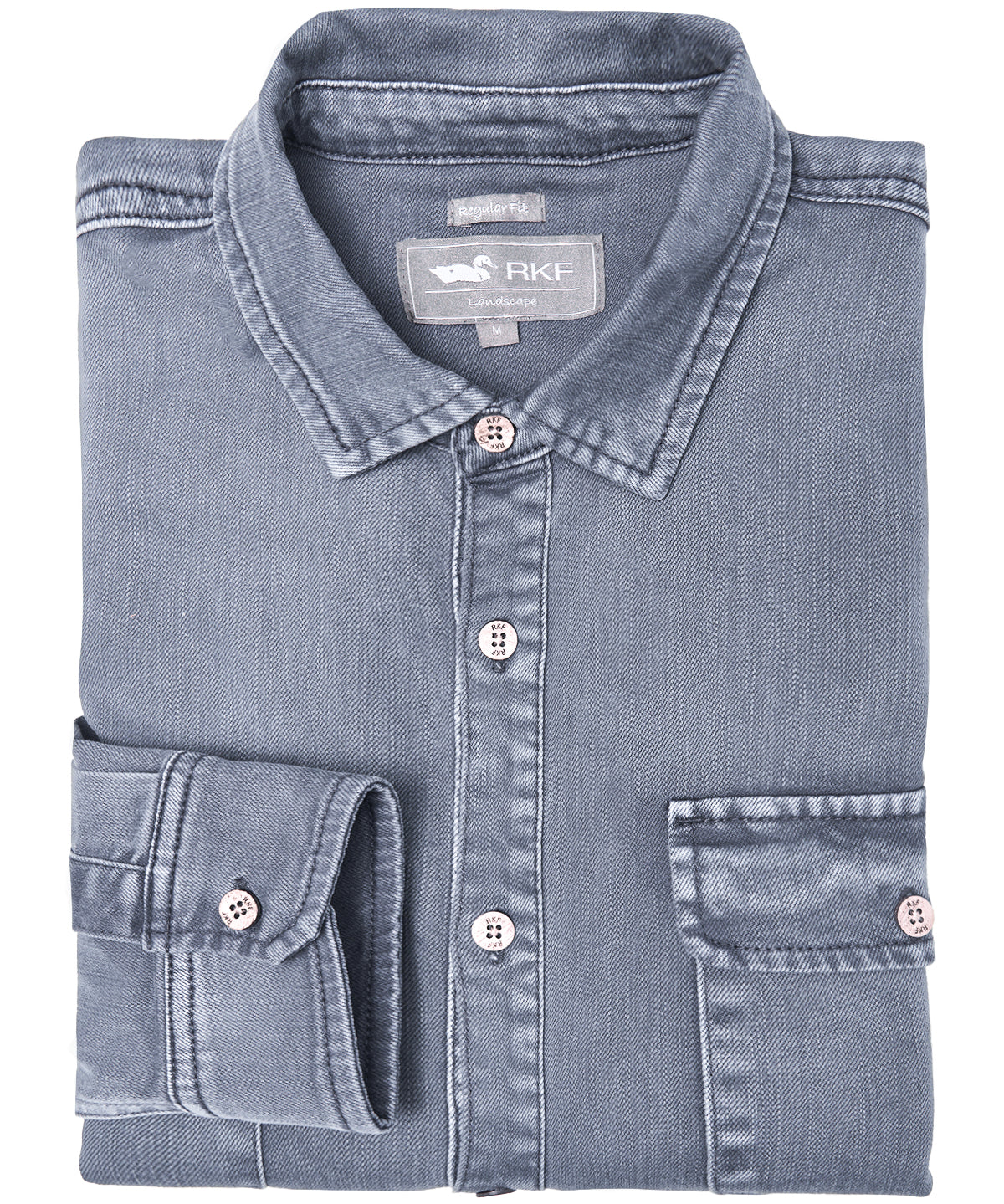 Camisa M/L H Denim Grey Hombre 1