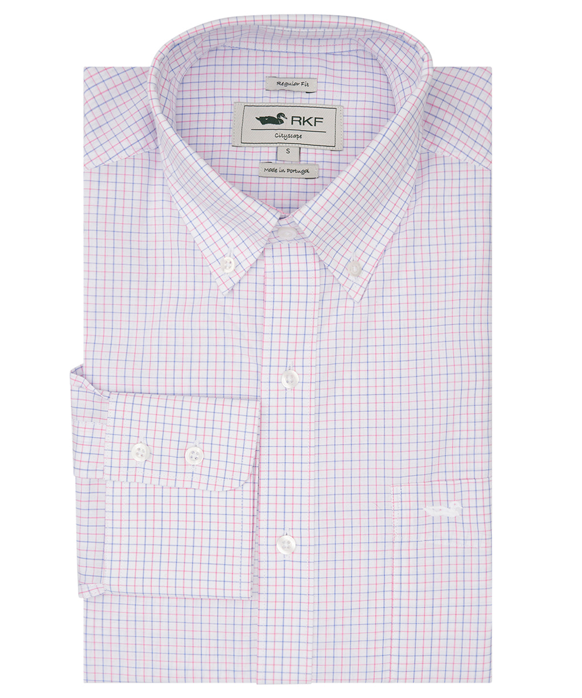 Camisa M/L H Easy Iron Square Red Blue Hombre 1