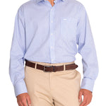 Camisa M/L H Easy Iron It Stripe Blue Hombre 3