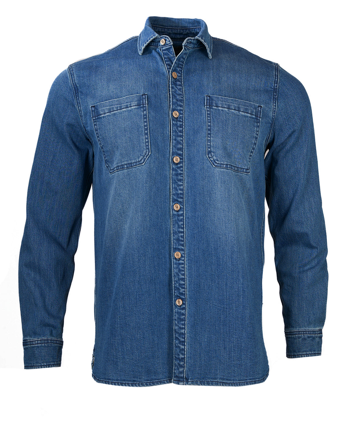 Camisa M/L H Denim Dark Blue Hombre 1