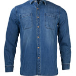 Camisa M/L H Denim Dark Blue Hombre 1