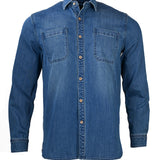 Camisa M/L H Denim Dark Blue Hombre 1