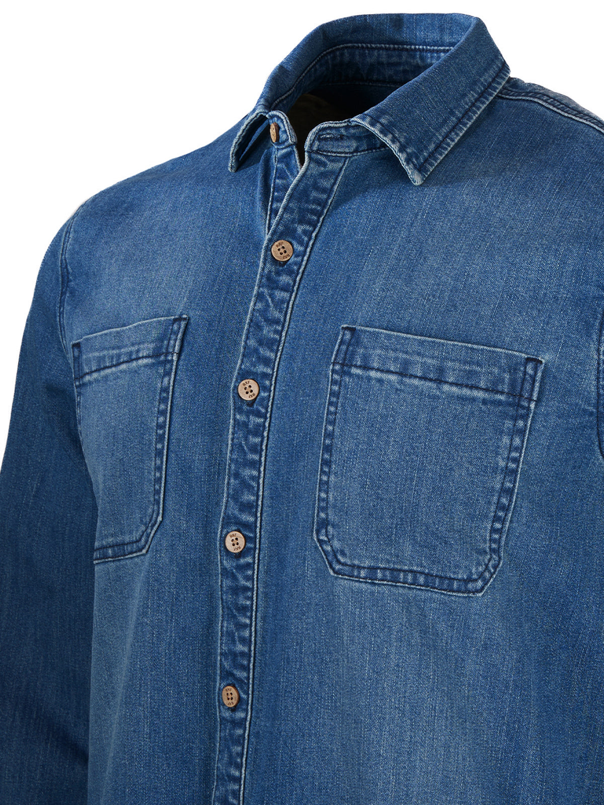 Camisa M/L H Denim Dark Blue Hombre 3