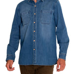 Camisa M/L H Denim Dark Blue Hombre 4