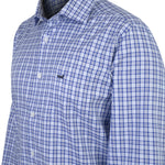 Camisa M/L H Wool Square Light Blue Hombre 3