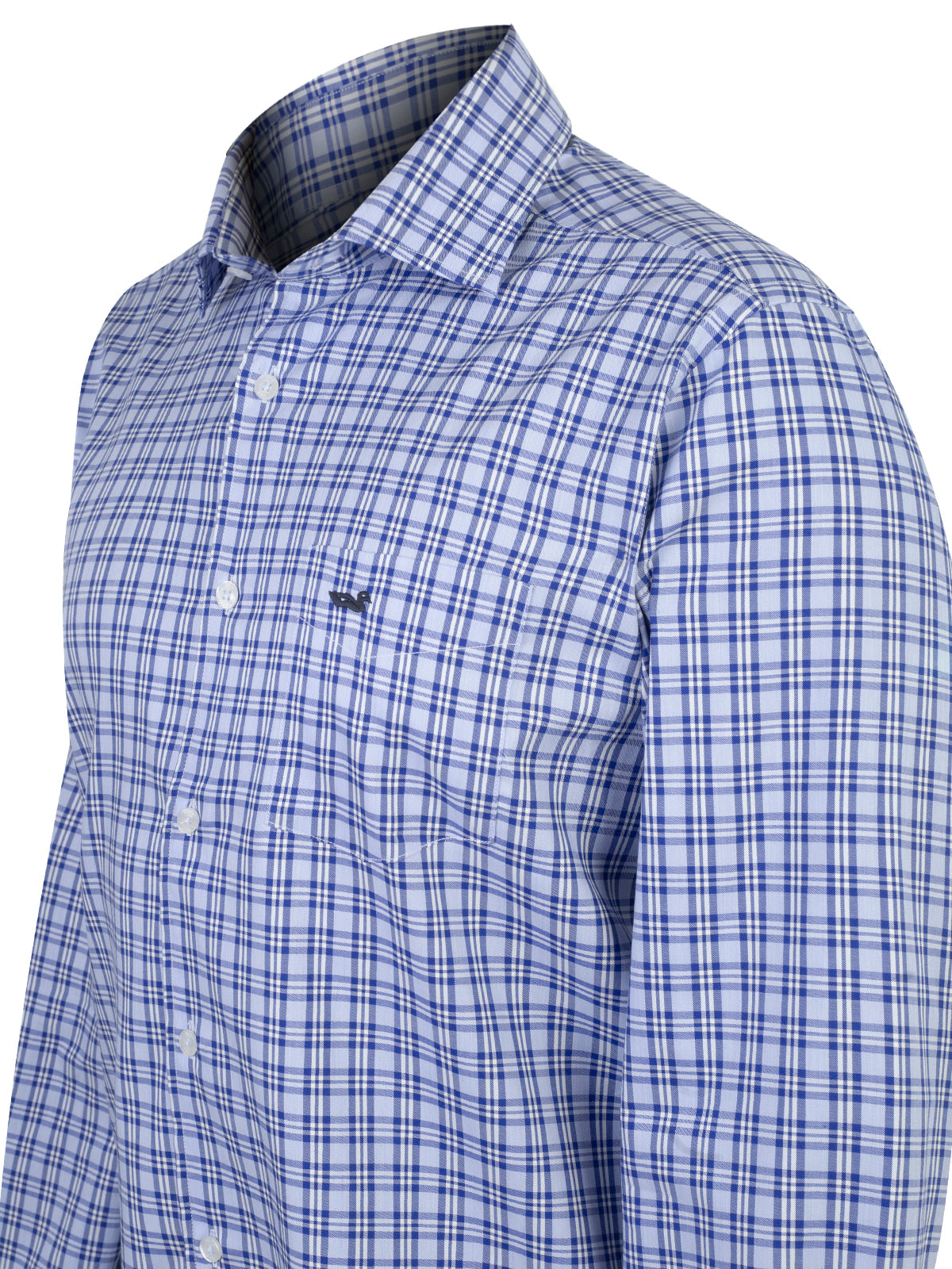 Camisa M/L H Wool Square Light Blue Hombre 3