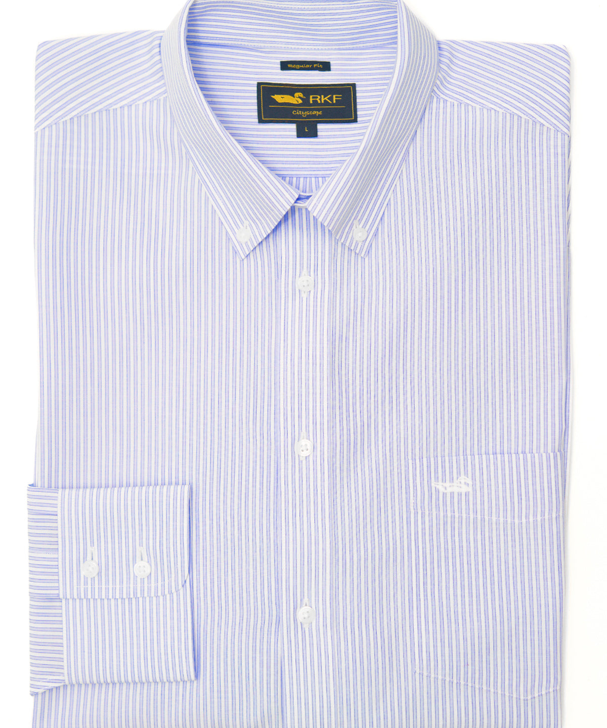 Camisa M/L H 'Wrinkle Free' Stripe Light Blue Hombre 1