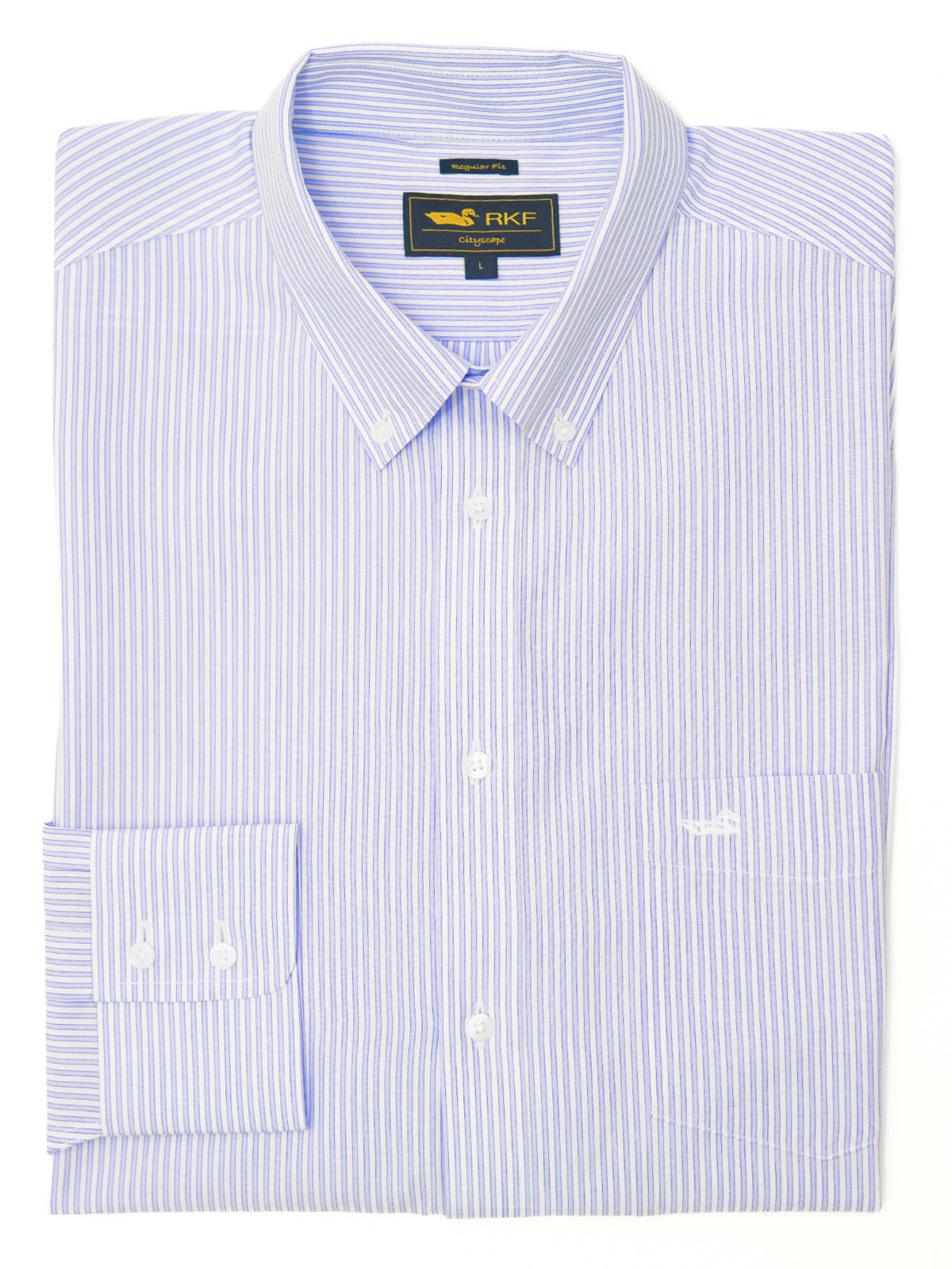 Camisa M/L H 'Wrinkle Free' Stripe Light Blue Hombre 1