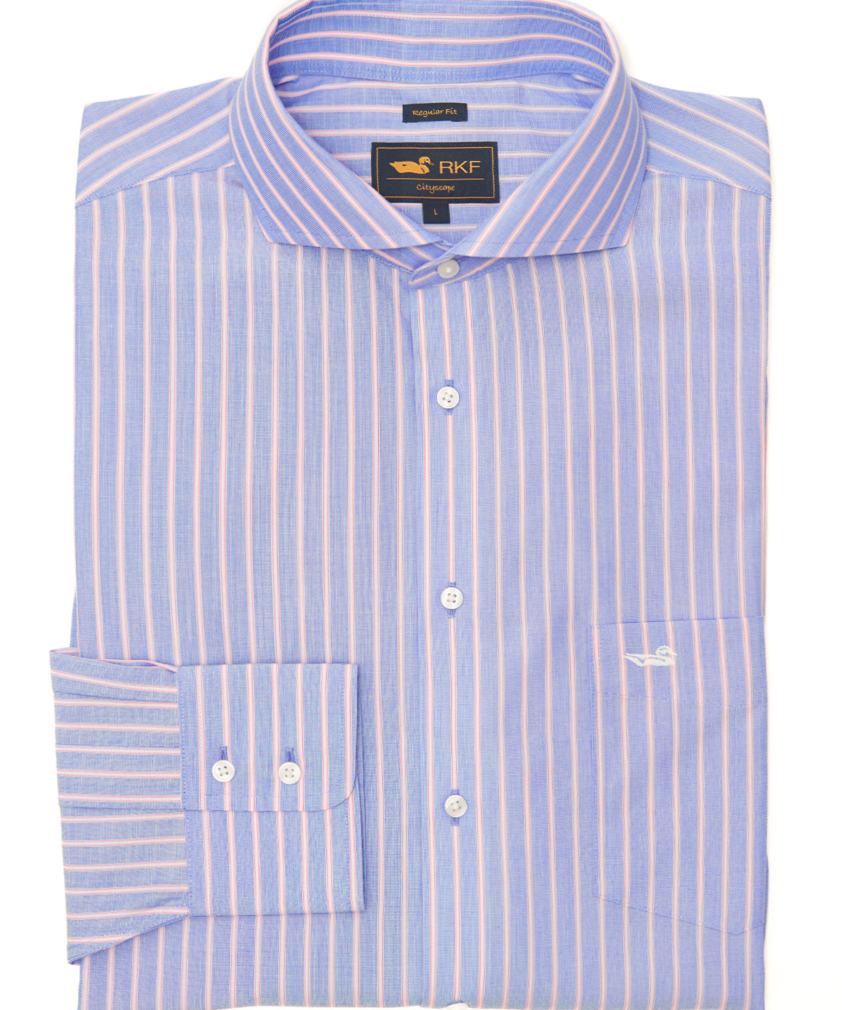 Camisa M/L H 'Wrinkle Free' Stripe Pink Hombre 1
