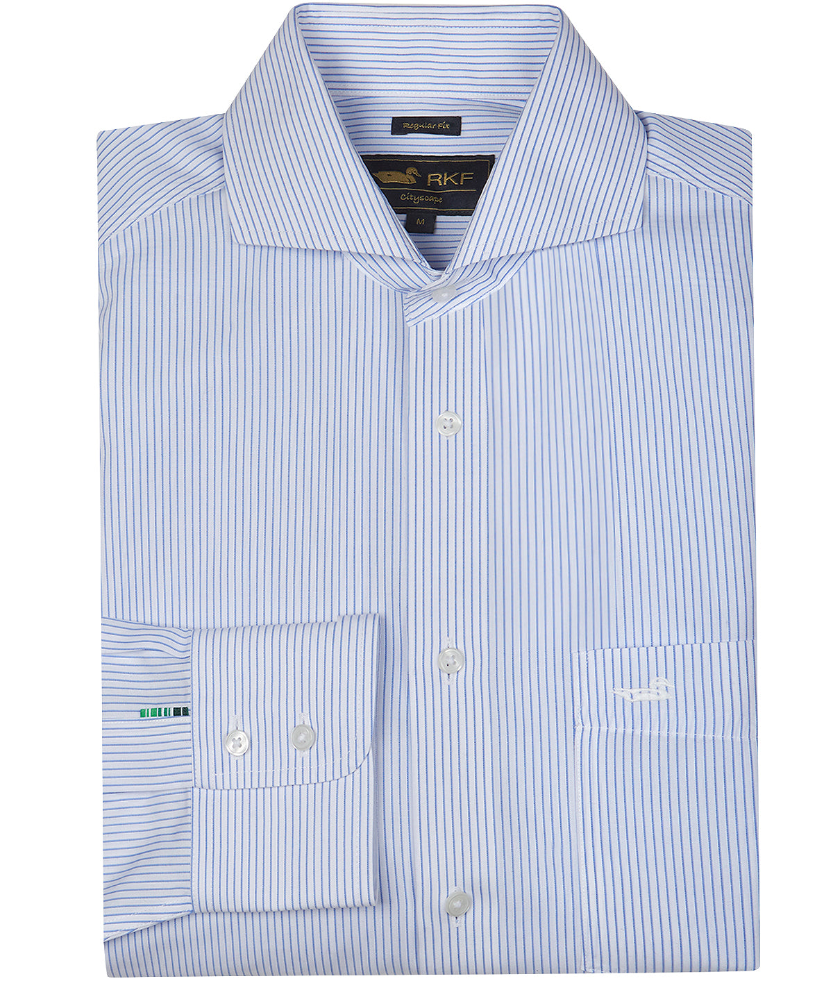 Camisa M/L H 'Wrinkle Free' Stripe Light Blue Azul Hombre 1