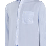 Camisa M/L H 'Wrinkle Free' Stripe Light Blue Azul Hombre 4