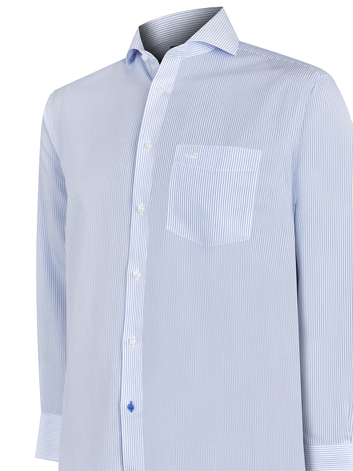 Camisa M/L H 'Wrinkle Free' Stripe Light Blue Azul Hombre 4