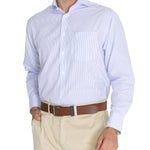 Camisa M/L H 'Wrinkle Free' Stripe Light Blue Azul Hombre 5