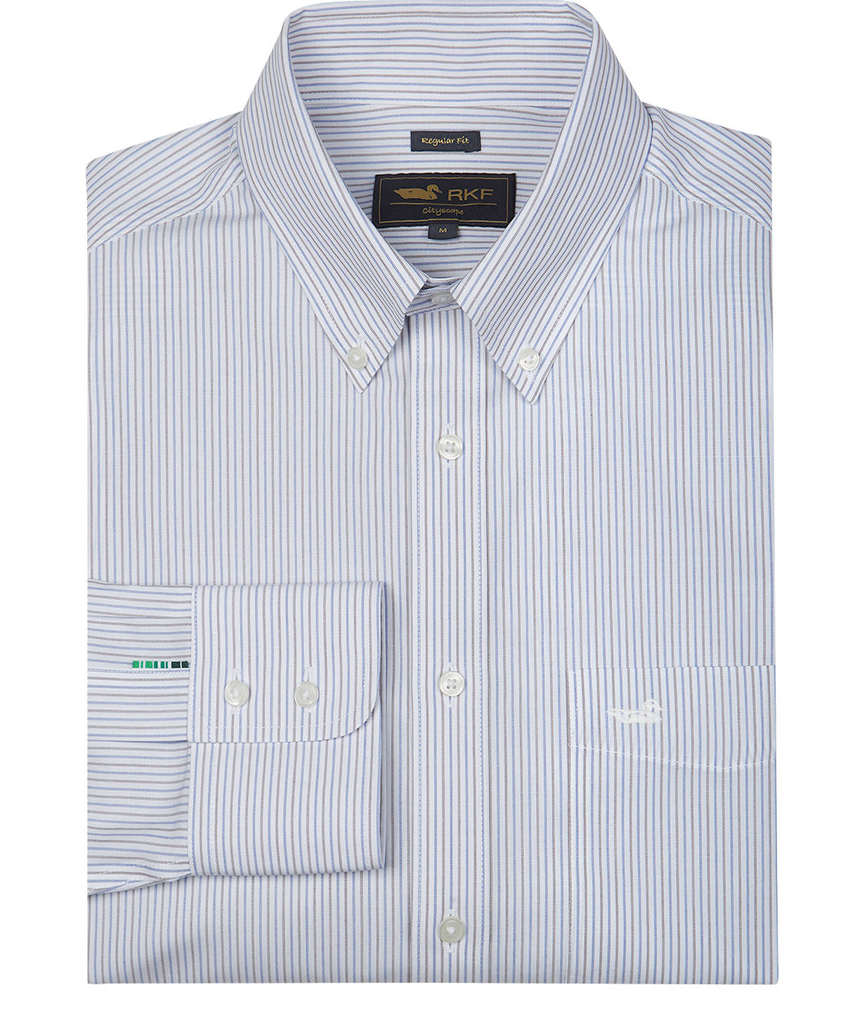 Camisa M/L H 'Wrinkle Free' Stripe Grey Hombre 1