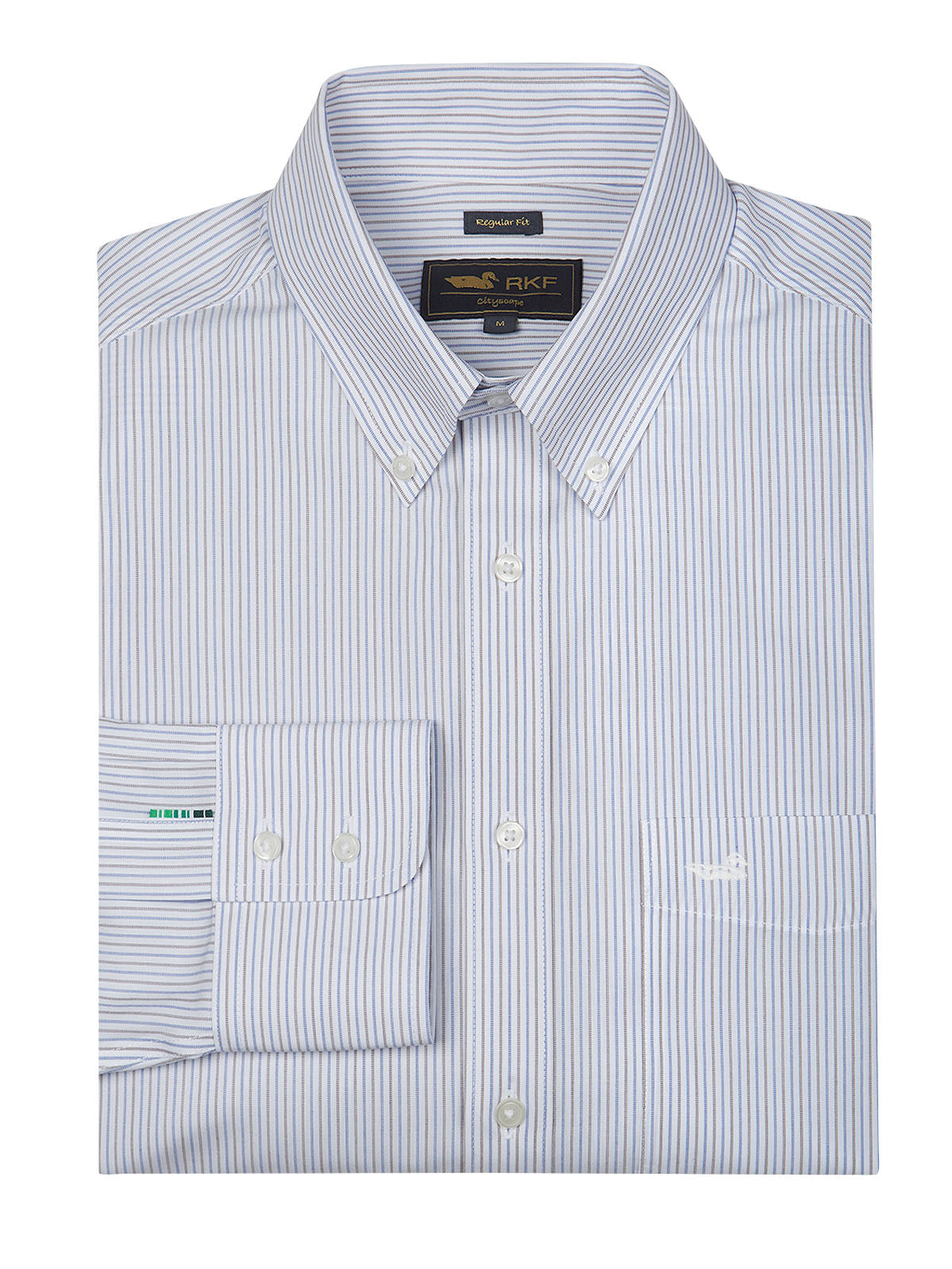 Camisa M/L H 'Wrinkle Free' Stripe Grey Hombre 1
