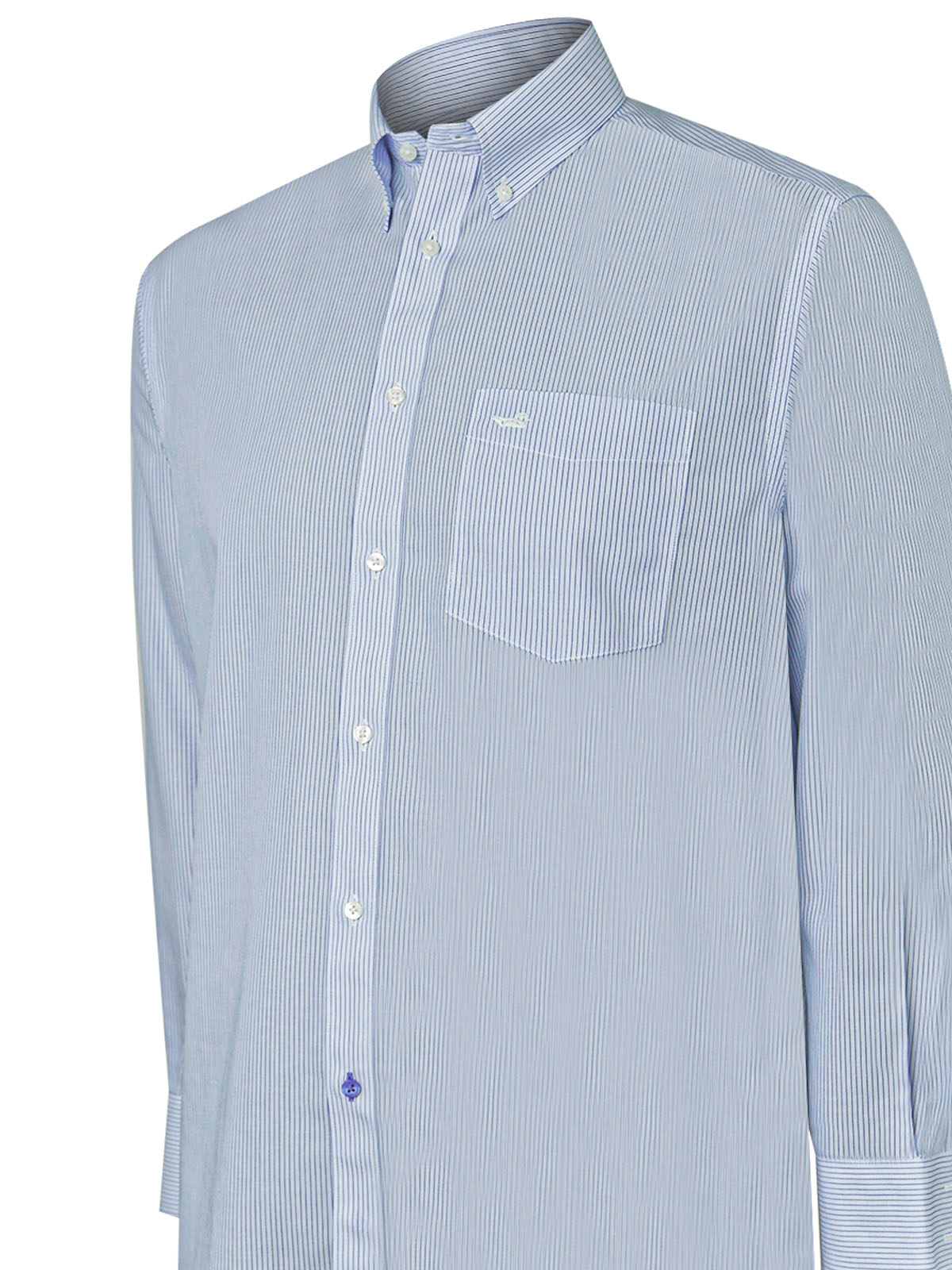 Camisa M/L H 'Wrinkle Free' Stripe Blue Hombre 4