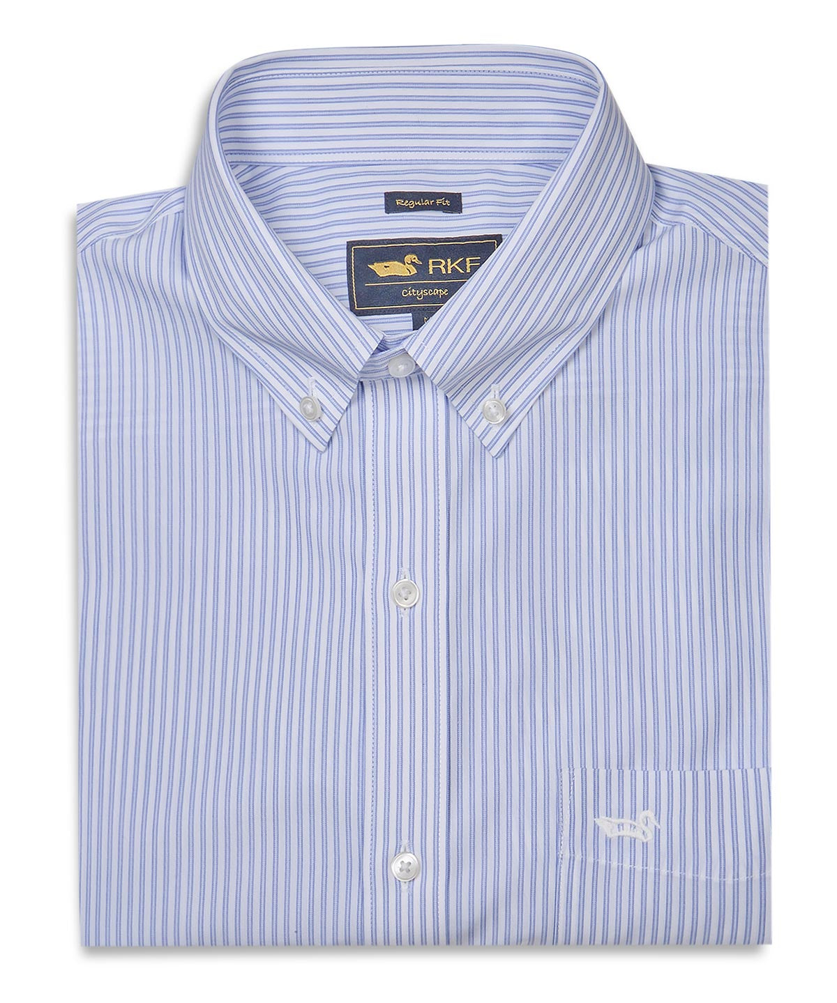 Camisa M/L H 'Wrinkle Free' Stripe Sky Hombre 1