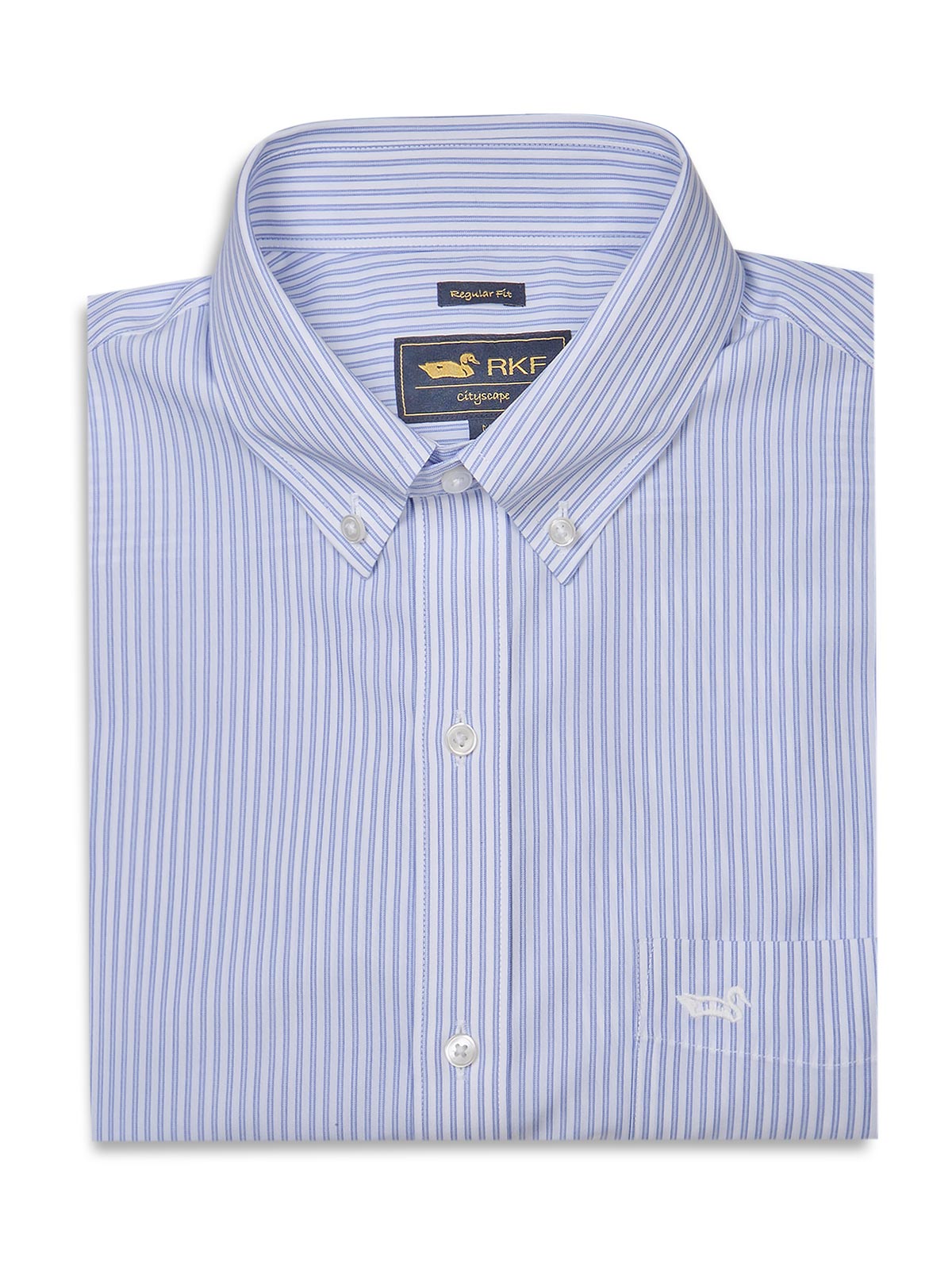 Camisa M/L H 'Wrinkle Free' Stripe Sky Hombre 1