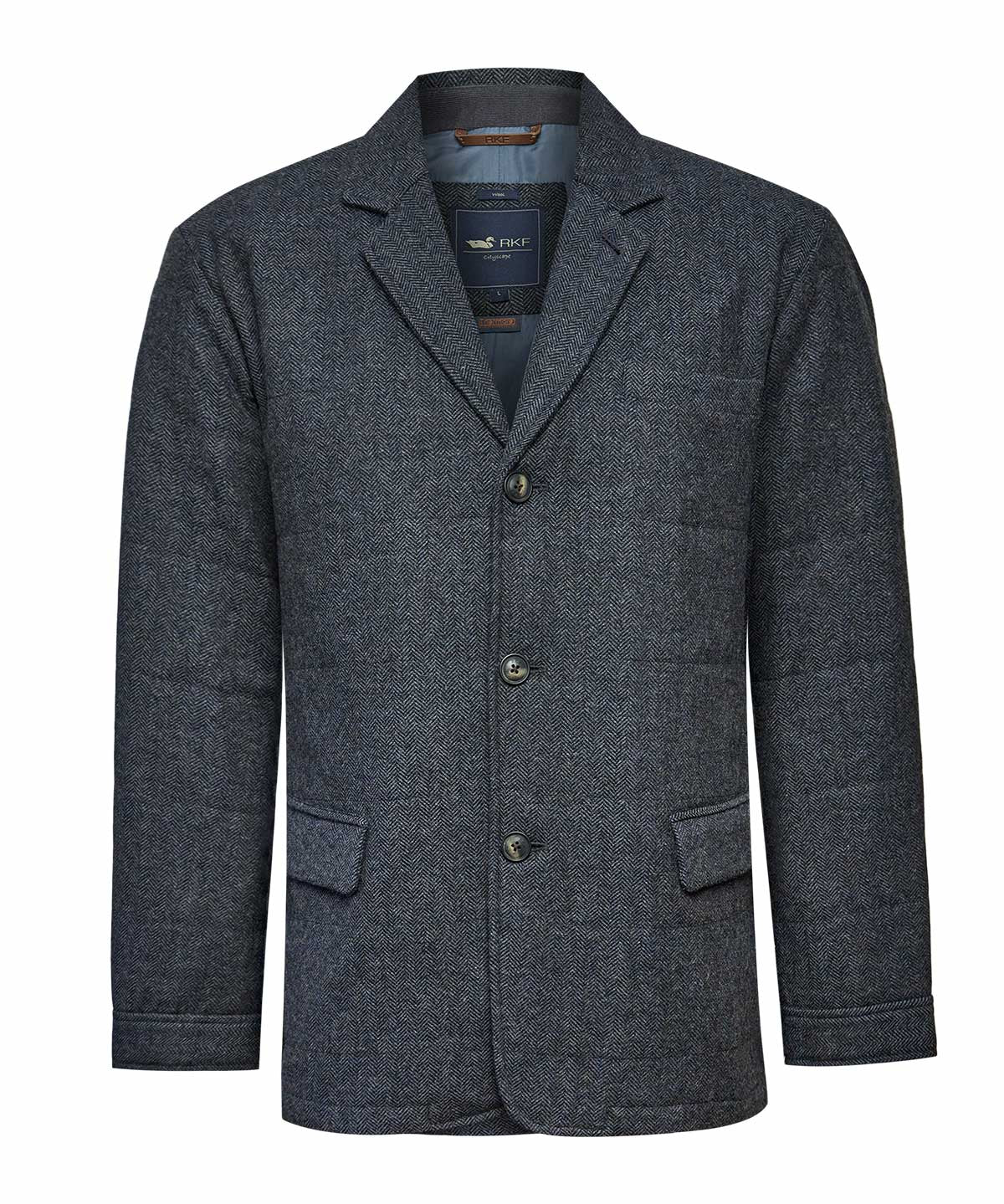 Blazer Acolchado H Lewis Spike Azul Hombre 1