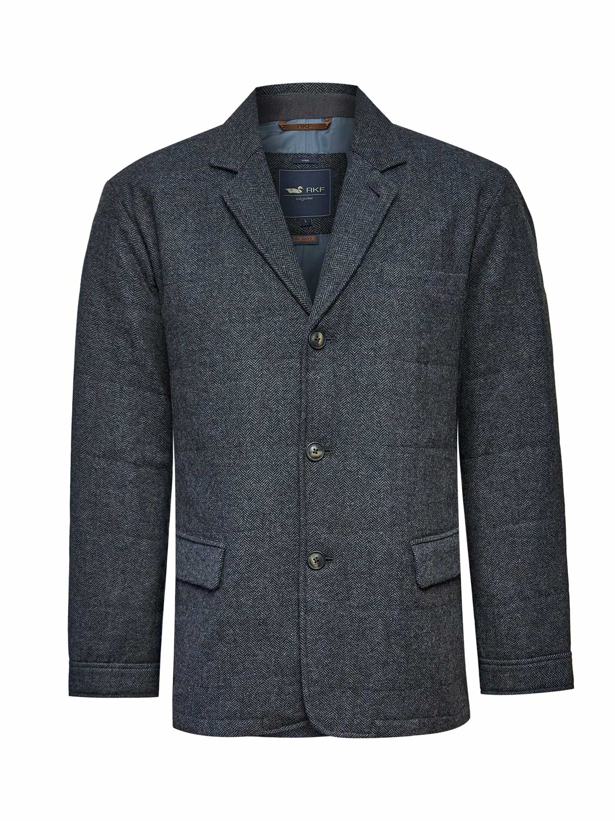 Blazer Acolchado H Lewis Spike Azul Hombre 1