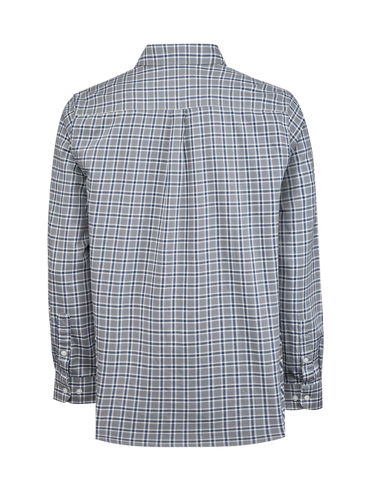 Camisa M/L H Wool Square Bluestone Hombre 2