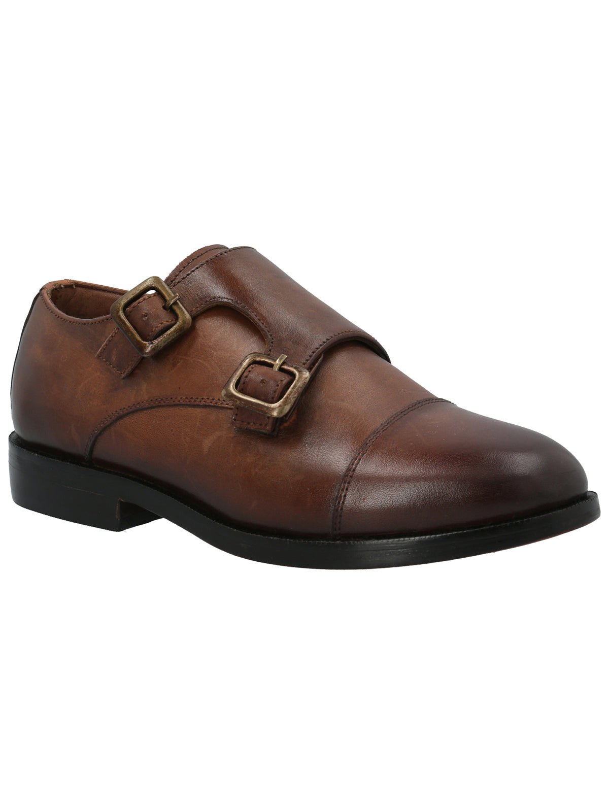 Zapato Double Monk Strap Dandelion M Cognac Mujer 2