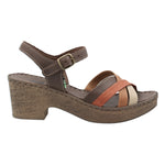 Sandalia Tacón M Dalia Naranja Multicolor Mujer 1