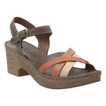 Sandalia Tacón M Dalia Naranja Multicolor Mujer 2