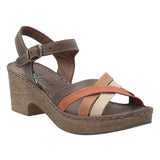 Sandalia Tacón M Dalia Naranja Multicolor Mujer 2