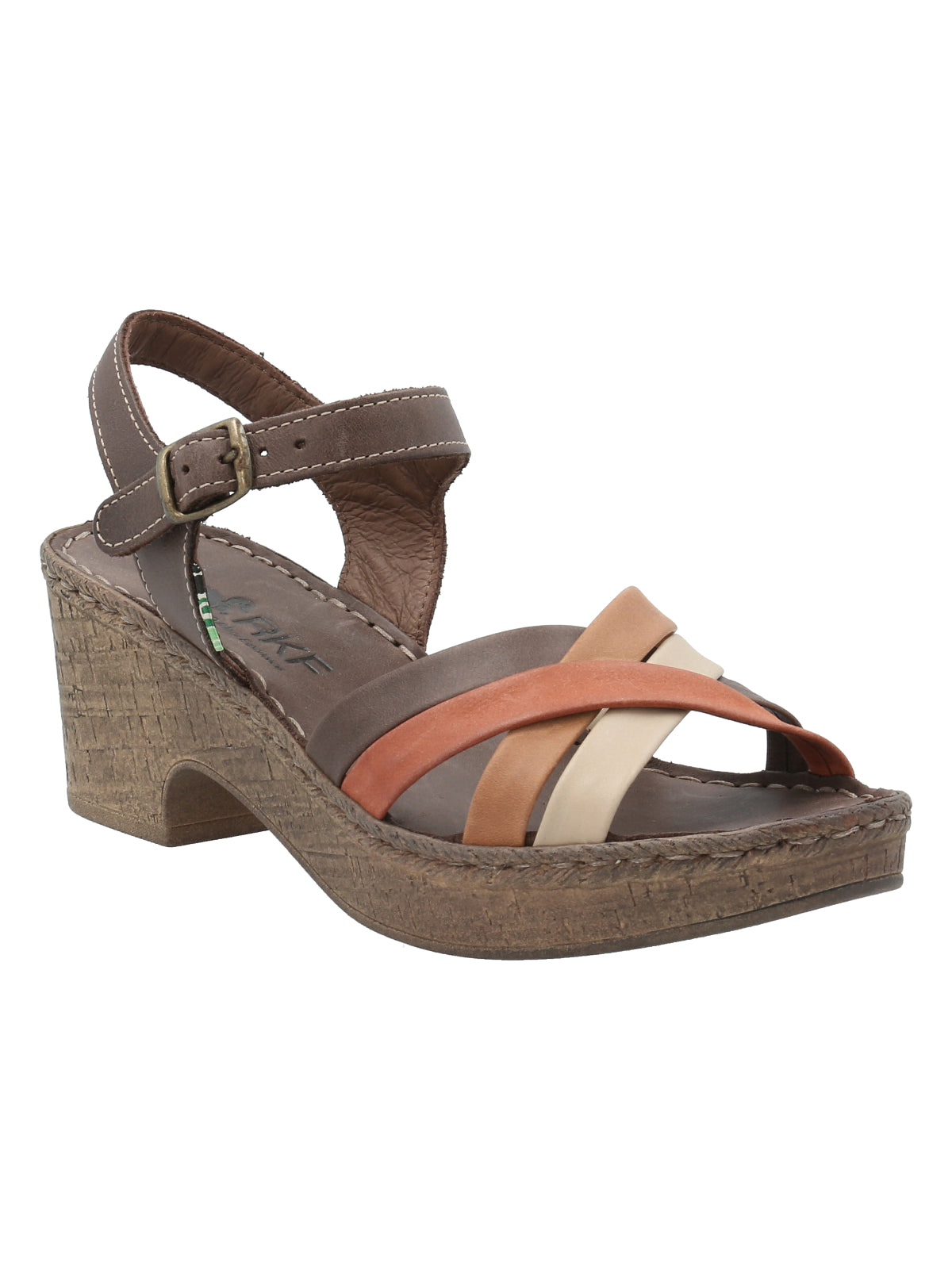 Sandalia Tacón M Dalia Naranja Multicolor Mujer 2