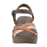Sandalia Tacón M Dalia Naranja Multicolor Mujer 3