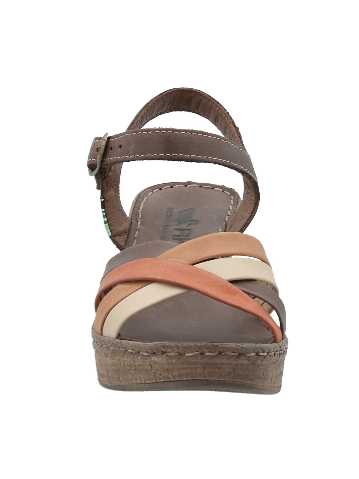 Sandalia Tacón M Dalia Naranja Multicolor Mujer 3
