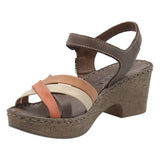 Sandalia Tacón M Dalia Naranja Multicolor Mujer 4