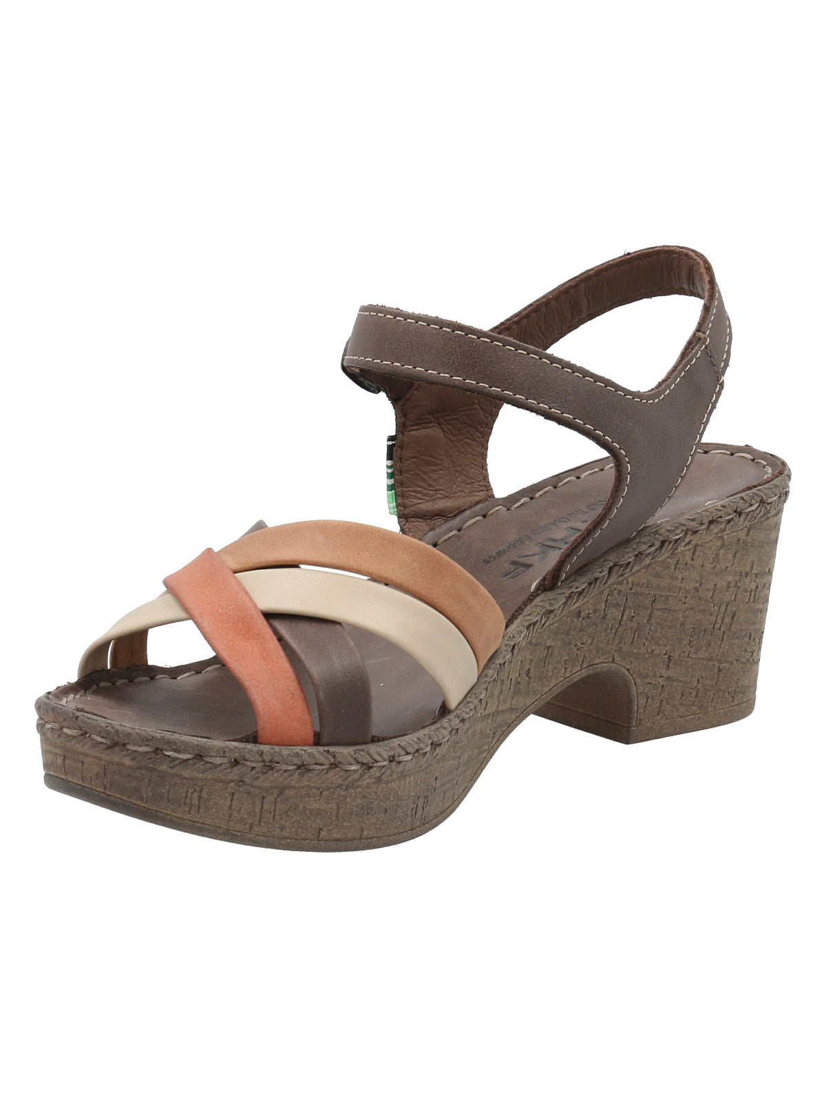 Sandalia Tacón M Dalia Naranja Multicolor Mujer 4