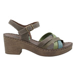 Sandalia Tacón M Dalia Verde Multicolor Mujer 1