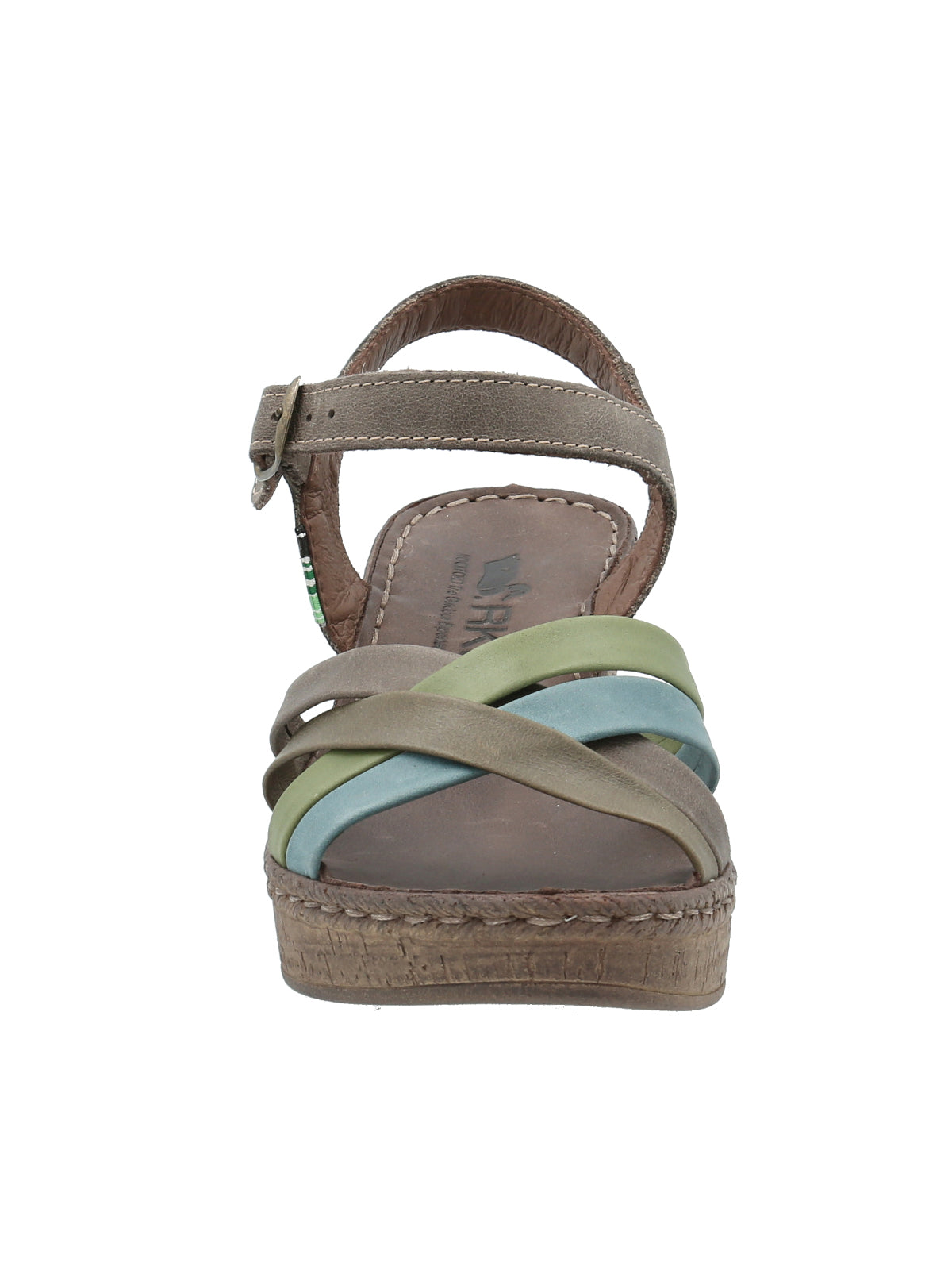 Sandalia Tacón M Dalia Verde Multicolor Mujer 3
