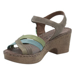 Sandalia Tacón M Dalia Verde Multicolor Mujer 4