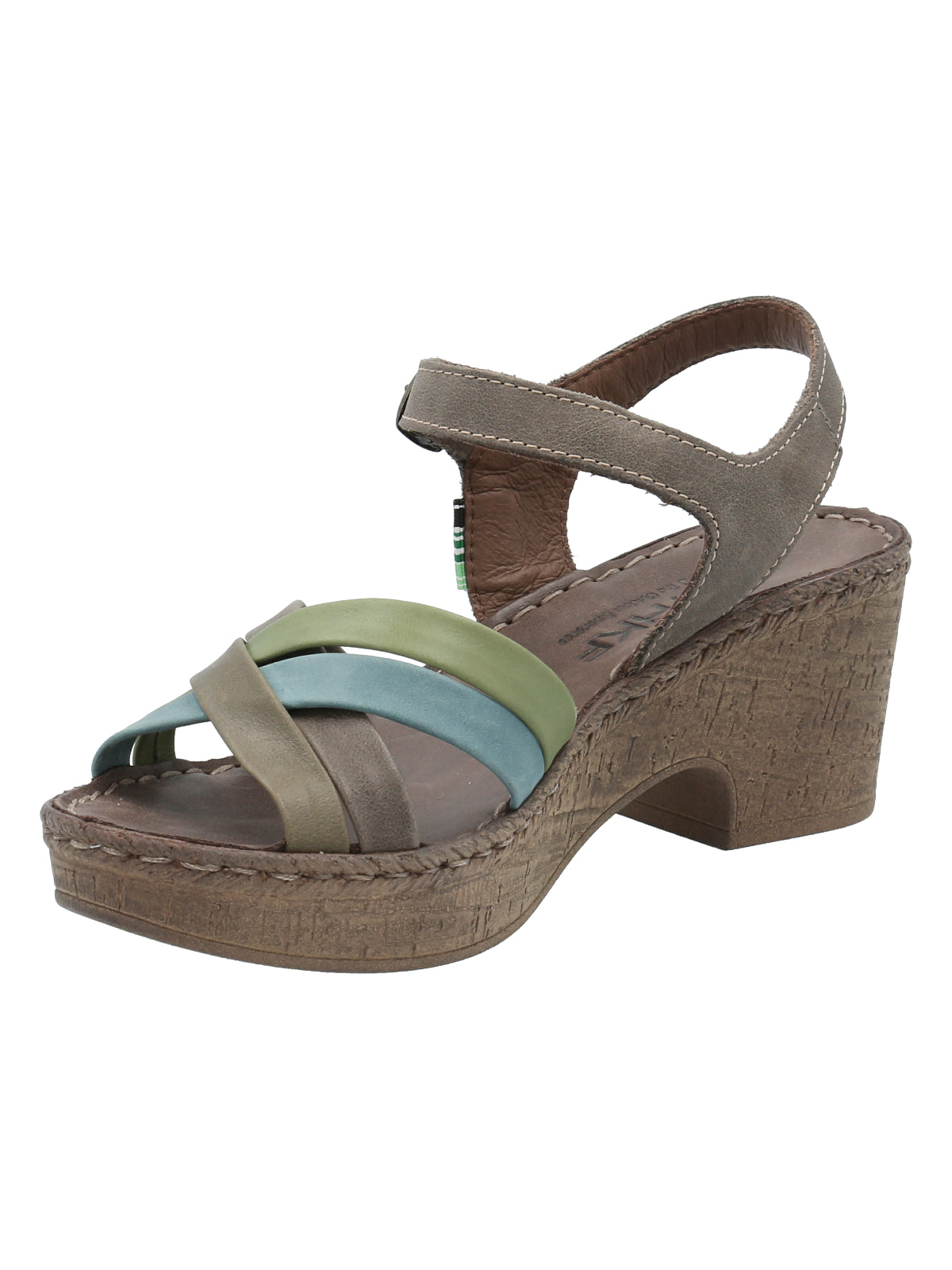 Sandalia Tacón M Dalia Verde Multicolor Mujer 4