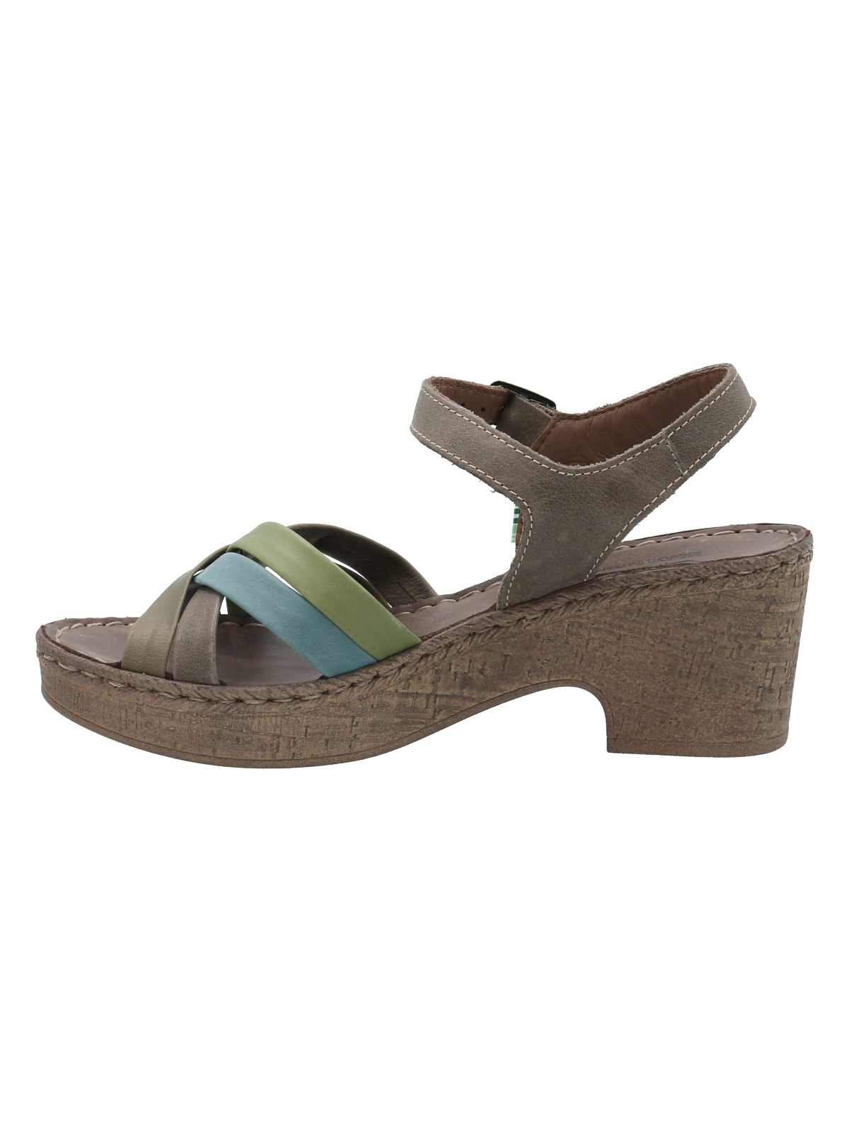 Sandalia Tacón M Dalia Verde Multicolor Mujer 5