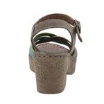 Sandalia Tacón M Dalia Verde Multicolor Mujer 6