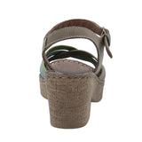 Sandalia Tacón M Dalia Verde Multicolor Mujer 6